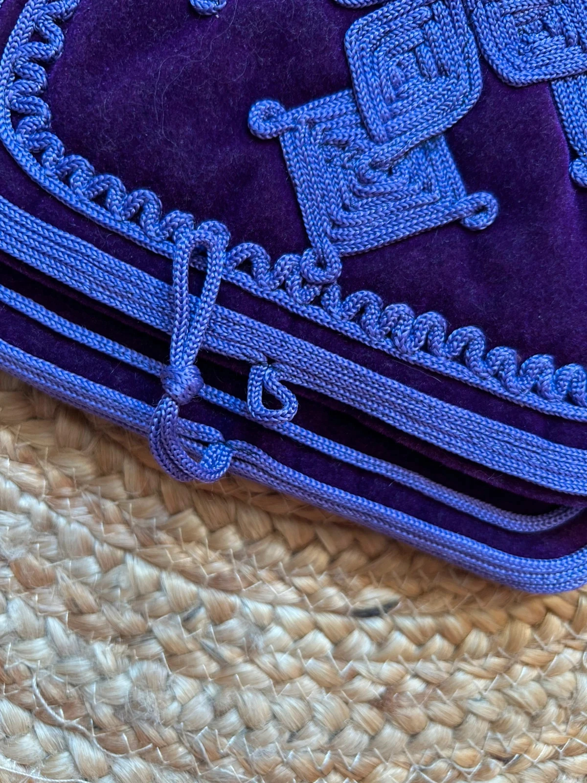 💜🪻Pochette velours violet bohème Vintage ethnique berbere Oriental velvet boho crossbody bag🪻💜 – photo 5